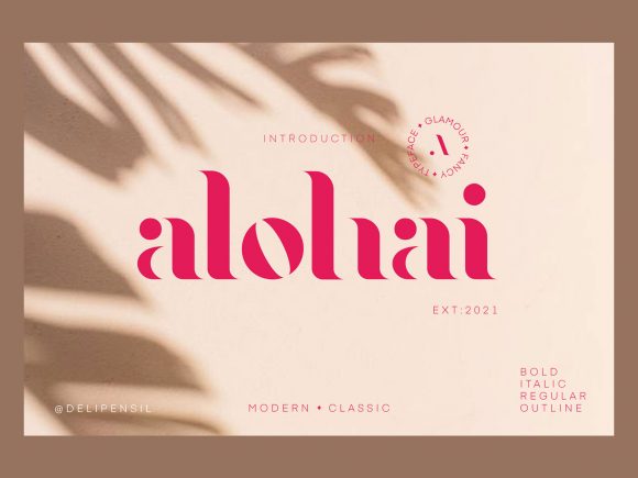 Alohai Font: Elevate Your Handmade Creations with Modern Elegance
