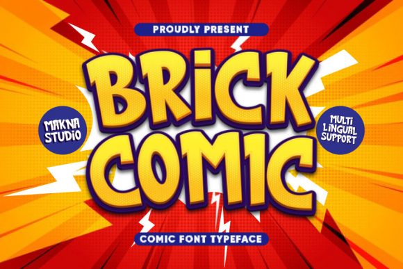 Brick Comic Font for Playful Craft Projects