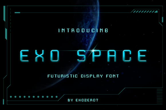 Exo Space Font for Creative Craft and Design Projects