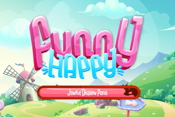 Funny Happy Font for Playful Craft Projects