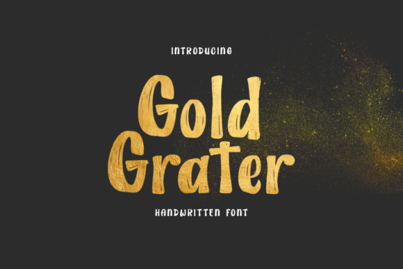 Gold Grater Font for Handmade Creations and Branding