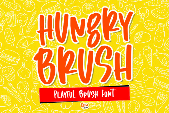 Hungry Brush: A Playful Display Font for Creative Makers
