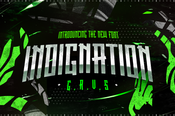 Indignation Display Font for Editorial Design