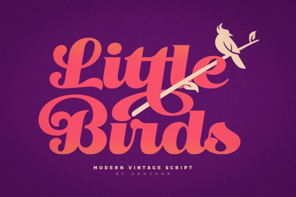 Little Birds: A Trendy Display Font for Bold Branding