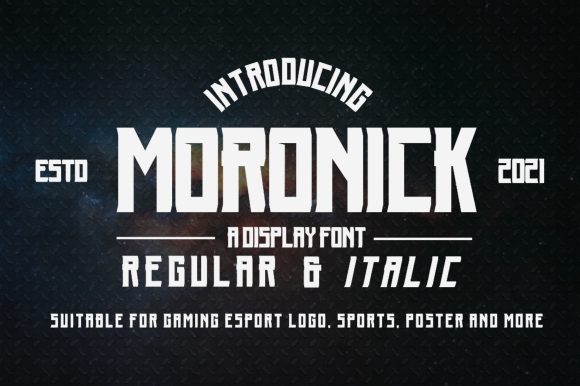 Modern Display Font Moronick for Editorial Design