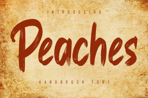 Peaches: A Brushed Display Font for Creative Makers