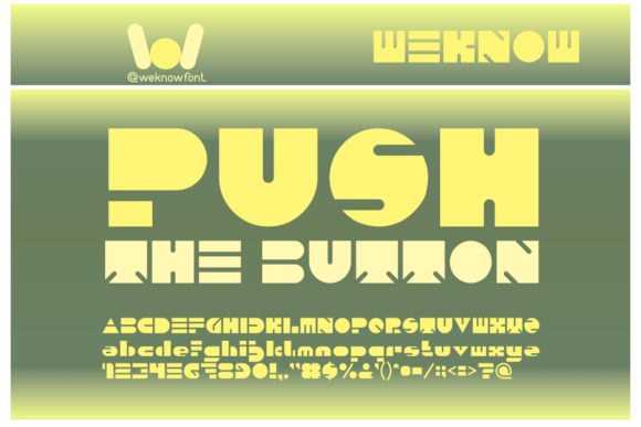Push the Button: A Bold Display Font for Impactful Branding