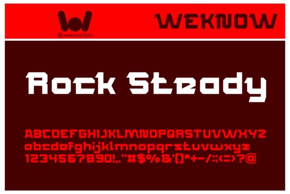Rocksteady: A Bouncy Display Font for Creative Makers