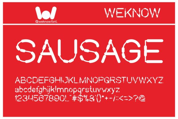 Sausage Font for Unique Editorial Design