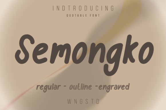 Semongko: A Playful Display Font for Polished Branding