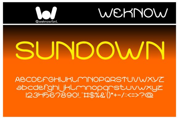 Sundown Sunrise: A Modern Display Font for Bold Branding