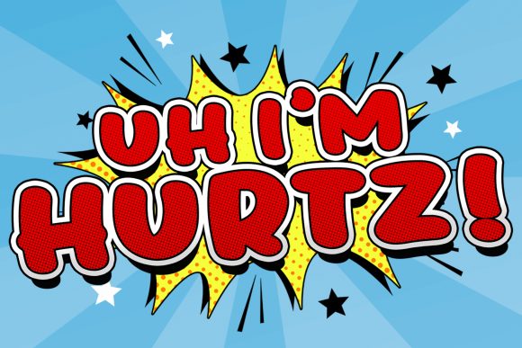 Uh, I m Hurtz – A Retro Display Font for Bold Visuals